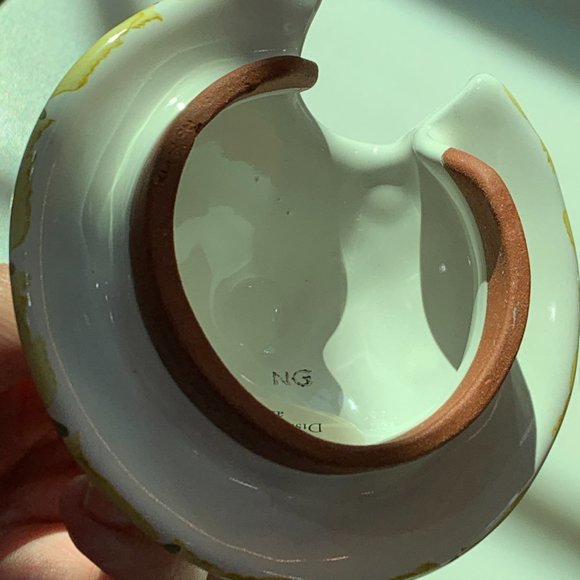 MacKenzie-Childs Taylor Ceramics โOdd Fellowsโ Lidded Sugar Bowl โ Hand-crafted - Picture 7 of 14